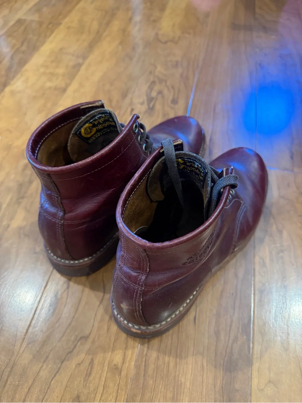 Chippewa 2.0 Men's Leather Lace-Up Boots in Burgundy